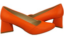 Damen Pumps Orange Echtleder Spitz Zehen Absatz ElitaBut 221