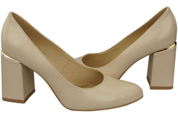 Damenschuhe Beige Pumps, Naturleder 179 ElitaBut