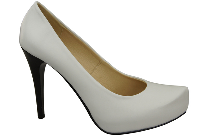 Damen Footwear Weiß Stiletto Pumps Naturleder 205 ElitaBut