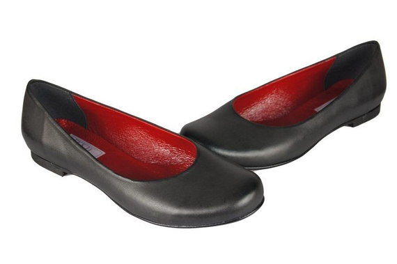 Ballerinas für Damen, Naturleder, Schwarz 650 ElitaBut