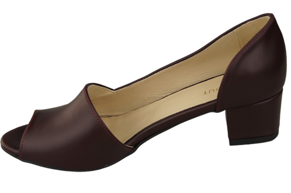 Damenschuhe Burgunderrote Sandalen, Naturleder 147 ElitaBut