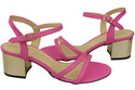 Damenschuhe Fuchsia Naturleder 197 Sinnlich freizügige Fußsandalen ElitaBut