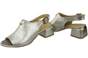 Damenschuhe Sandalen Silber-Gold-Schnalle Naturleder 198 ElitaBut