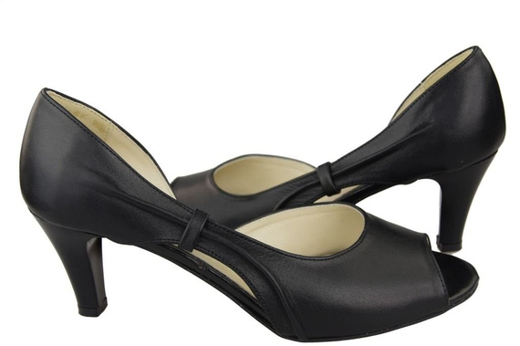 Damenschuhe Sandalen Schwarz Naturleder 566 ElitaBut