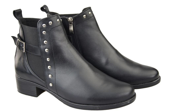 Damenstiefel Naturleder Schwarz 136 ElitaBut