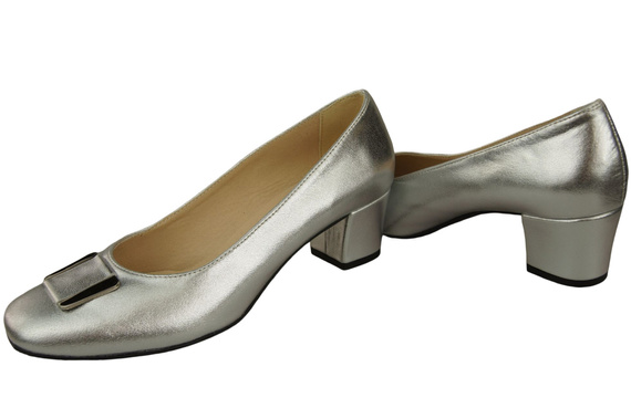Damenschuhe Pumps Naturleder 187 Silber ElitaBut