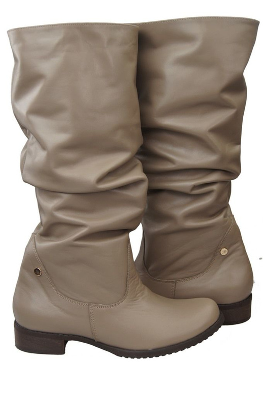 Schuhe Damenstiefel Stiefel, Naturleder 123 Cappuccino ElitaBut