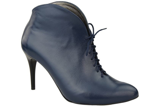 Damenstiefel Frühling/Herbst, Naturleder, Marineblau 955 ElitaBut