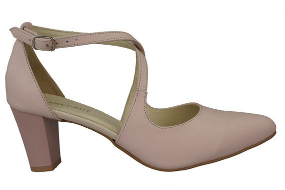 Damenschuhe Sandalen Niedriger Absatz Rosa Puder Naturleder 102 ElitaBut