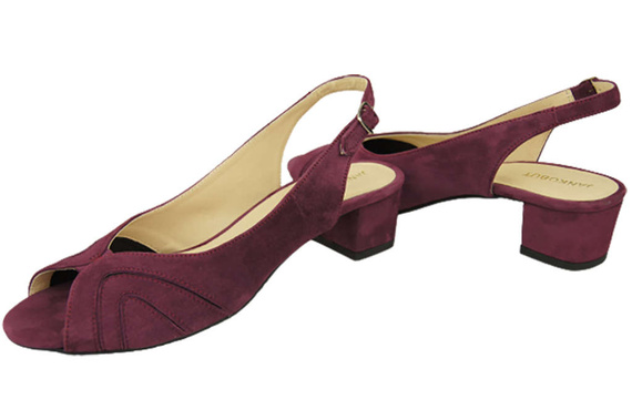 Damenschuhe Sandalen, natürliches Wildleder, Burgund 991 ElitaBut