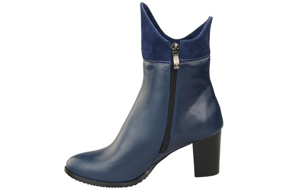 Damen-Winterstiefel, Naturleder, Marineblau 137 ElitaBut