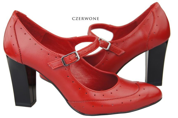 Damenschuhe Pumps, Naturleder, Rot 958 ElitaBut