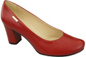 Klassische Damen Rot Leder Mandel Nase Pumps 201 ElitaBut
