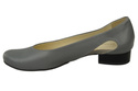 Damen-Ballerinas Grau, Naturleder 103 ElitaBut