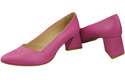 Damen Pumps Fuchsie Echtleder Spitz Zehen Absatz ElitaBut 221