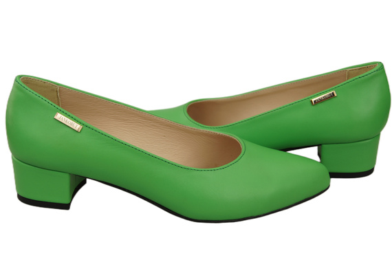 Damen Pumps Limette mit niedrigem Absatz zeitlose Eleganz und Komfort 220 ElitaBut