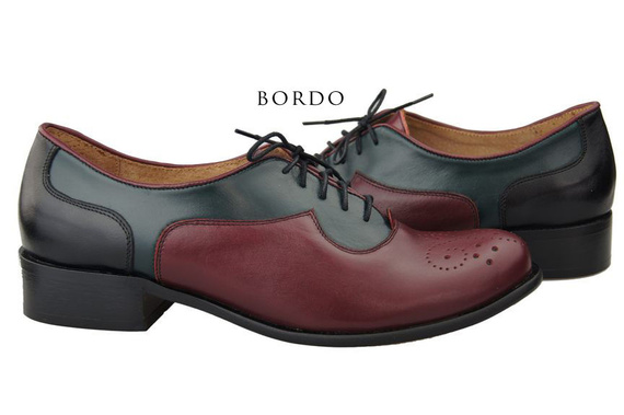 Schuhe Schnürschuhe, Naturleder, Burgund Damen 953 ElitaBut