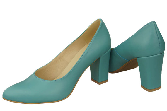 Damenschuhe Türkise Pumps, Naturleder 170 ElitaBut