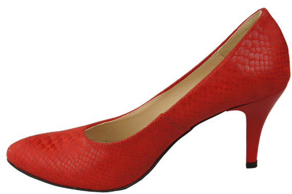 Damenschuhe Pumps Rot Schlangenmotiv Naturleder 150 ElitaBut