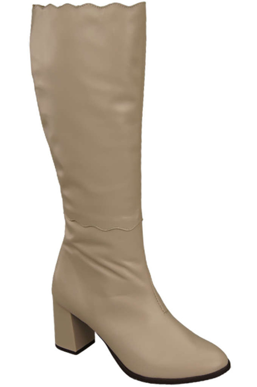 Schuhe Damenstiefel Klassisches Naturleder Cappuccino Bright 176 ElitaBut