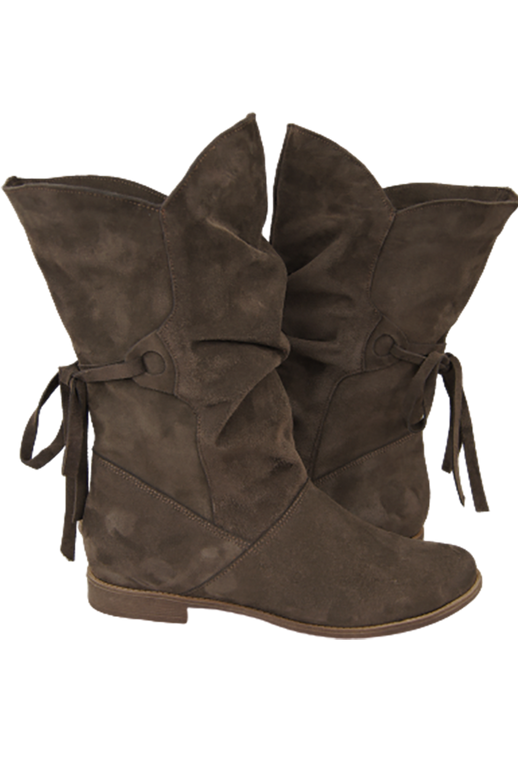 Damen Winterstiefel, Naturveloursleder, Braun 999 von ElitaBut