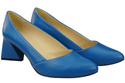 Damen Pumps Blau Echtleder Spitz Zehen Absatz ElitaBut 221