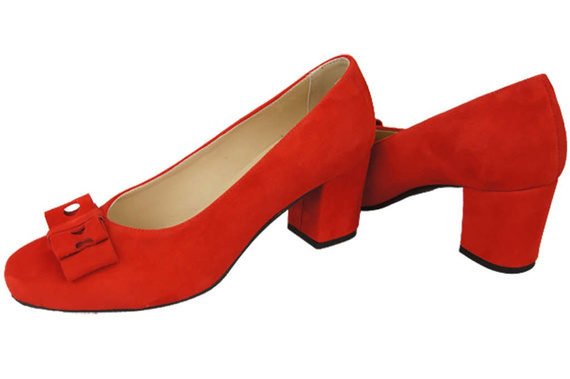 Damenschuhe Pumps Rot, natürliches Wildleder 163 ElitaBut