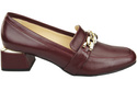 Damenschuhe mit Zierkette Pumps Mokassins Naturleder 193 Burgund ElitaBut
