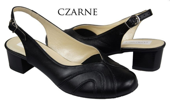 Damenschuhe Sandalen, Naturleder, Schwarz 842 ElitaBut