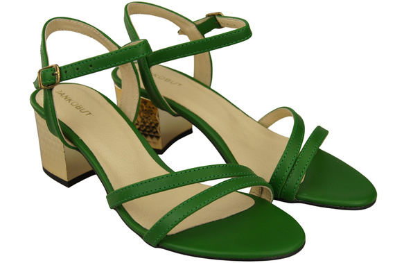 Damenschuhe Grünes Naturleder 197 Sandalen, die den Fuß sinnlich enthüllen ElitaBut