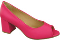 Damenschuhe PEEP TOE Pumps Neonrosa Naturleder mit beschichtetem Absatz 192 ElitaBut