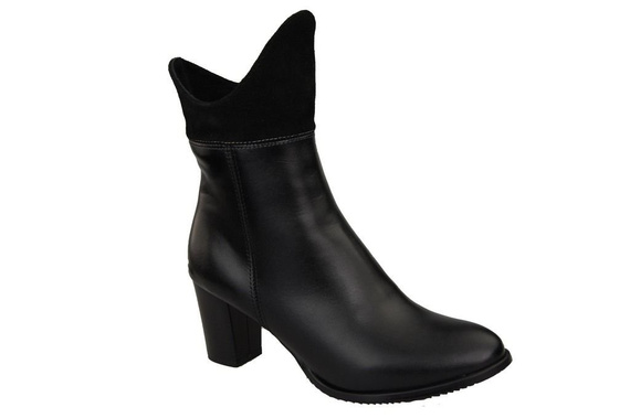 Damen-Winterstiefel, Naturleder, Schwarz 137 ElitaBut