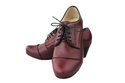 Schuhe Damenschuhe, Schnürschuhe, Naturleder, Burgund 956 ElitaBut