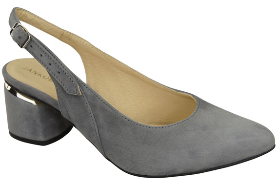 Damensandalen aus natürlichem Wildleder, graue Eleganz und Komfort 196 von ElitaBut