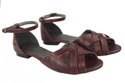 Schuhe Damen Sandalen Burgund Naturleder 128 ElitaBut