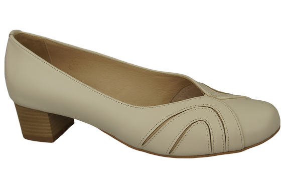 Damenschuhe Pumps Naturleder Beige Ecru 786 ElitaBut