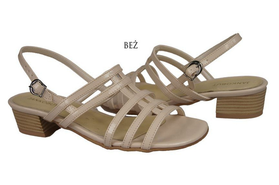 Damenschuhe Sandalen mit flachem Absatz Beige 622 ElitaBut