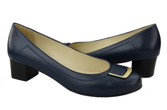 Damenschuhe Pumps, Naturleder, Marineblau 962 ElitaBut