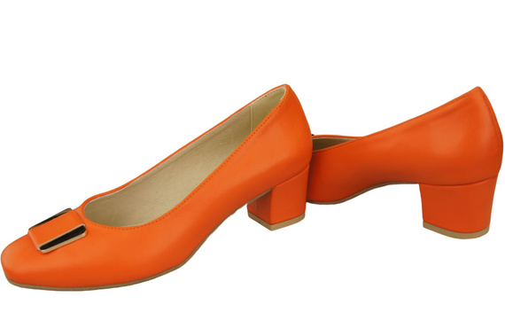 Damenschuhe Pumps Naturleder 187 Orange ElitaBut