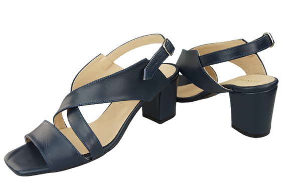 Damenschuhe Sandalen Marineblau Naturleder 149 ElitaBut