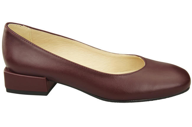 Bequeme Frauen Schuhe Burgund Flats Natural Leder 204 ElitaBut