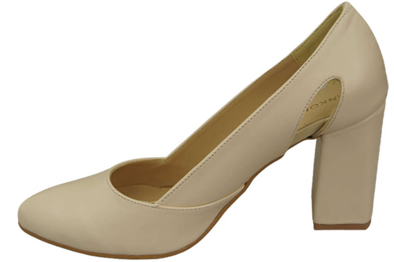 Damenschuhe Beige Pumps, Naturleder 184 ElitaBut