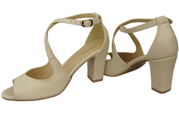 Damenschuhe Beige Sandalen, Naturleder 186 ElitaBut