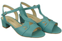 Damenschuhe Türkise Sandalen, Naturleder 169 ElitaBut