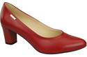 Klassische Glatt Damen Rot Naturleder Schuhe 213 ElitaBut