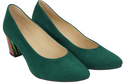 Damenschuhe Malachite Pumps Natürliches Wildleder Dekorativer Absatz 158 von ElitaBut