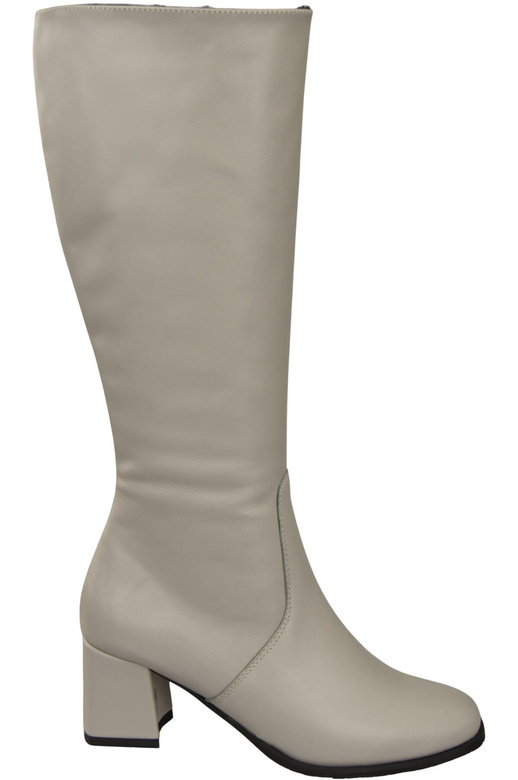 Bequeme Damen Helle Esche Niedrig Absatz Stiefel Naturleder 212 ElitaBut