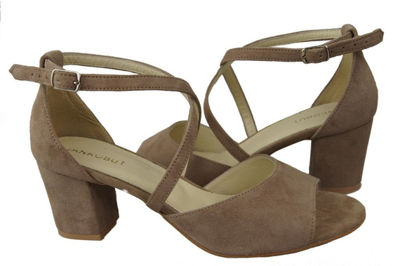 Damenschuhe Cappuccino-Sandalen, Naturleder, Wildleder 111 ElitaBut