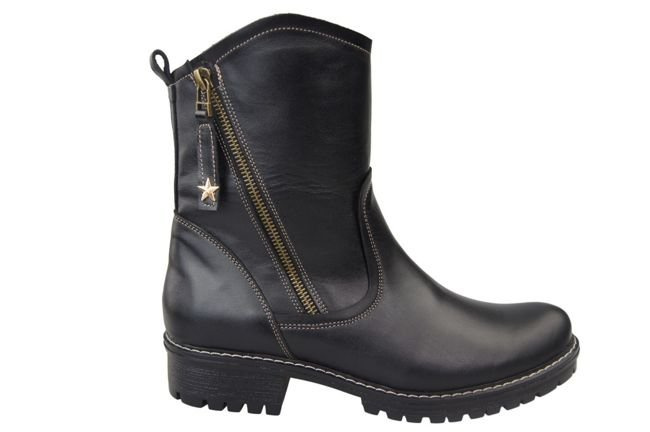 Damenstiefel Naturleder Schwarz 122 ElitaBut