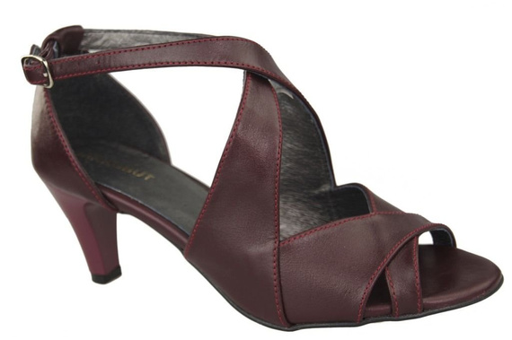 Damenschuhe Burgunderrote Sandalen, Naturleder 130 ElitaBut
